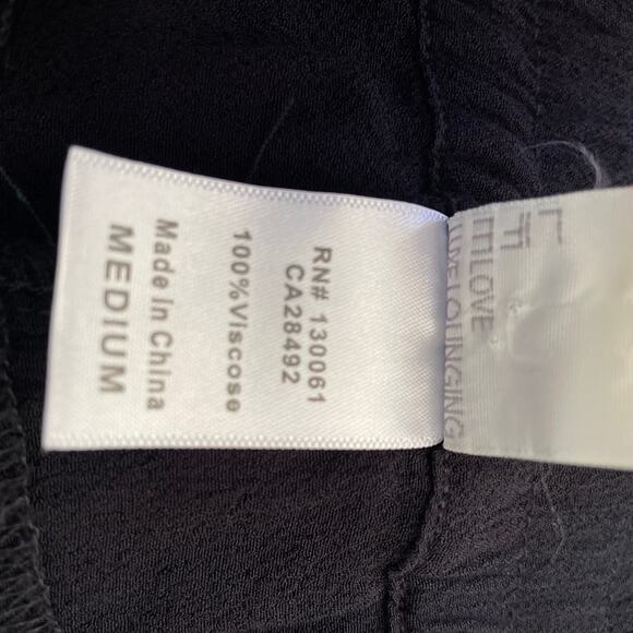 l*space Pants Womens Medium Black Lace Up Swim Cover Up Resort Vacation Beach - Picture 5 of 8